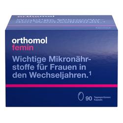 Blaue Verpackung mit der Aufschrift „Wichtige Mikronährstoffe für Frauen in den Wechseljahren“.