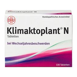 Verpackung von Klimaktoplant N Tabletten gegen Wechseljahresbeschwerden.