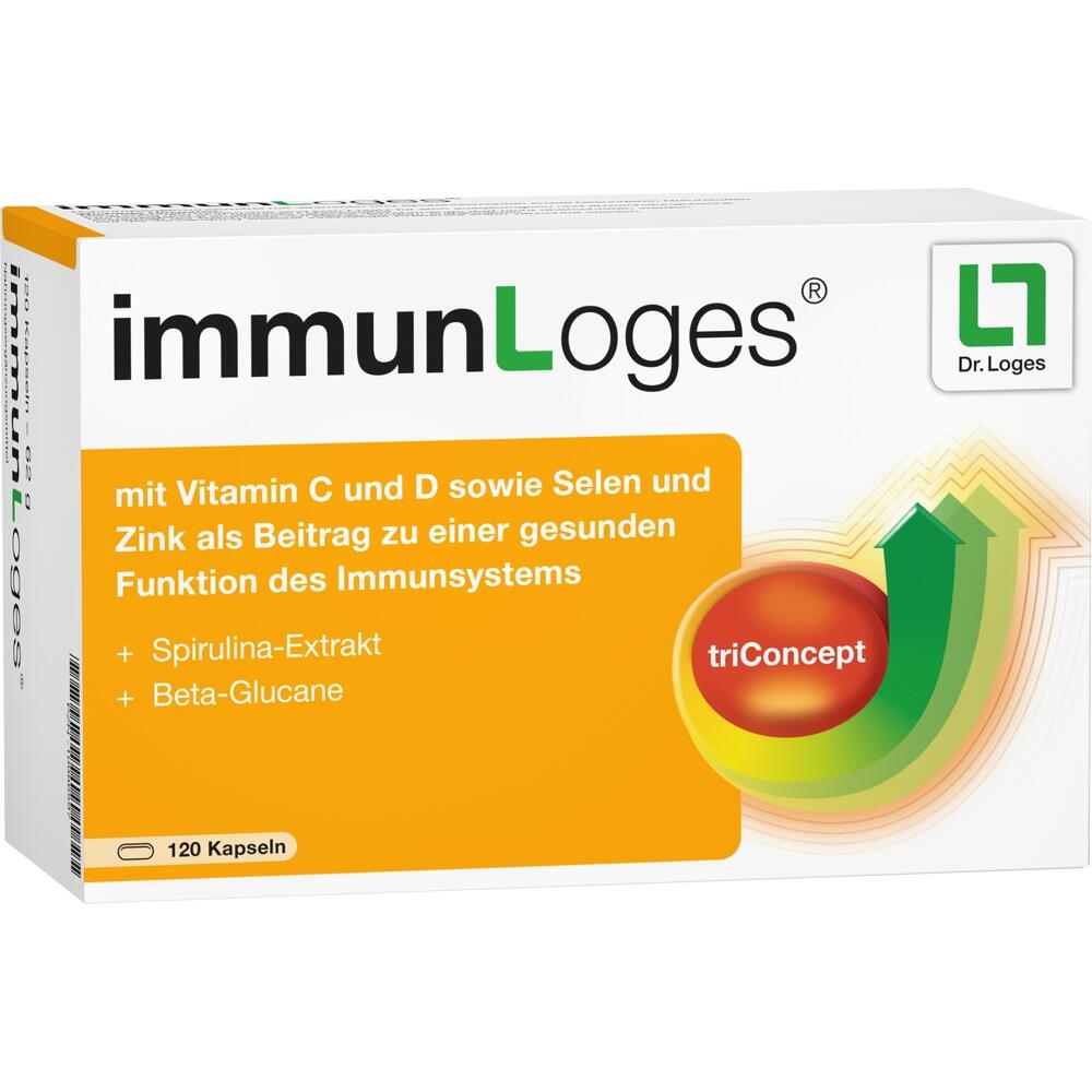 Eine Packung mit 120 Kapseln für das Immunsystem mit Vitaminen und Mineralstoffen.
