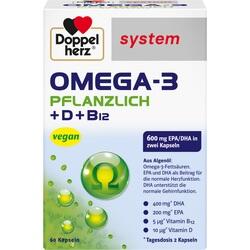 Vegane Omega-3-Kapseln mit Vitamin D und B12 von Doppelherz.